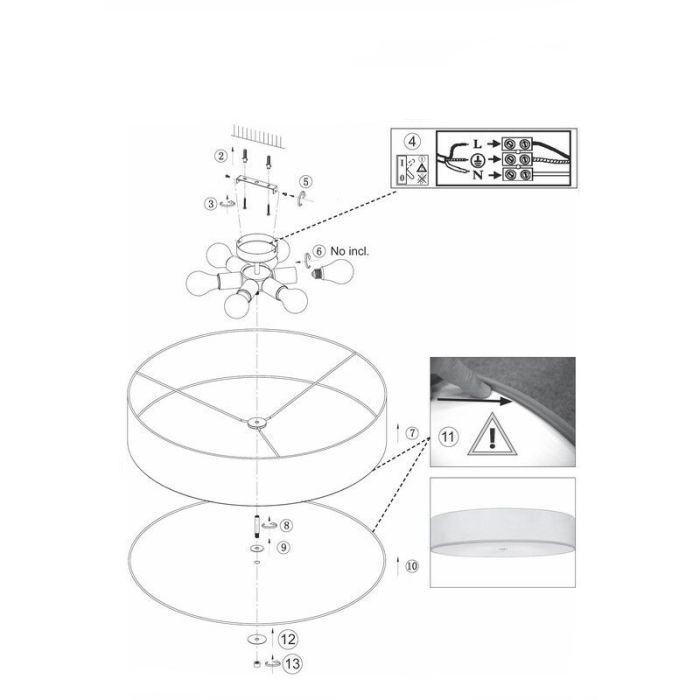 Modern ceiling light white, Tjit