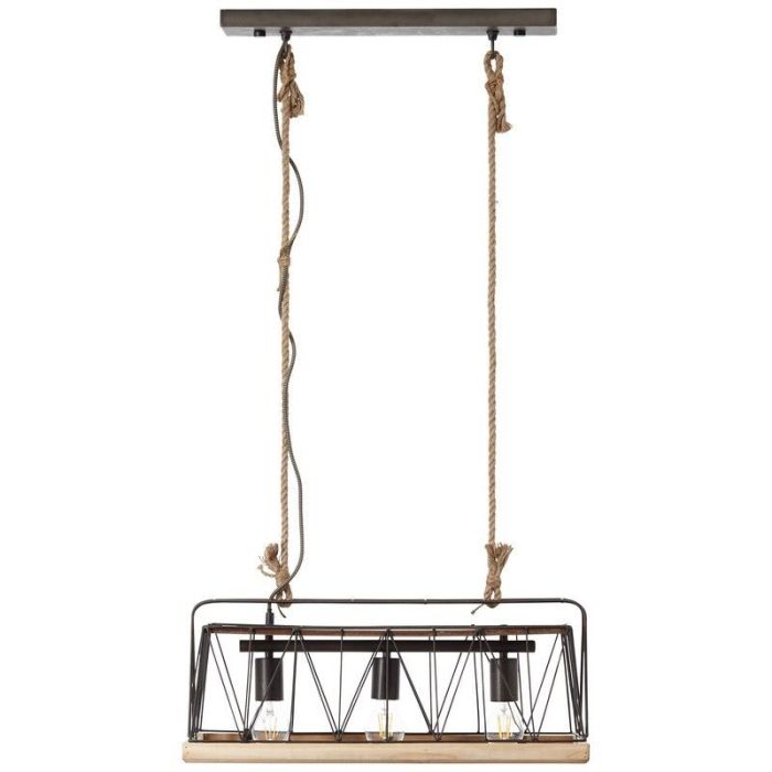 Wood pendant light silver, Iris