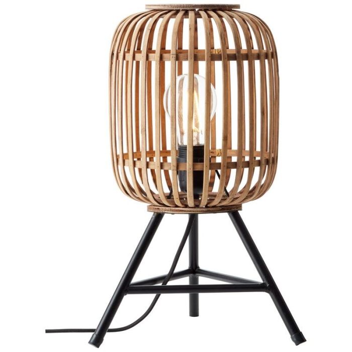 Industrial table lamp brown, Brain, with switch