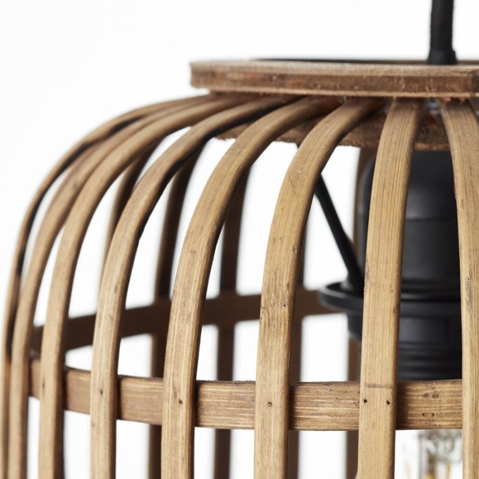 Wood pendant light brown, Brain