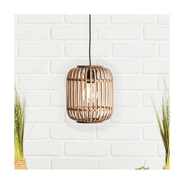 Wood pendant light brown, Brain