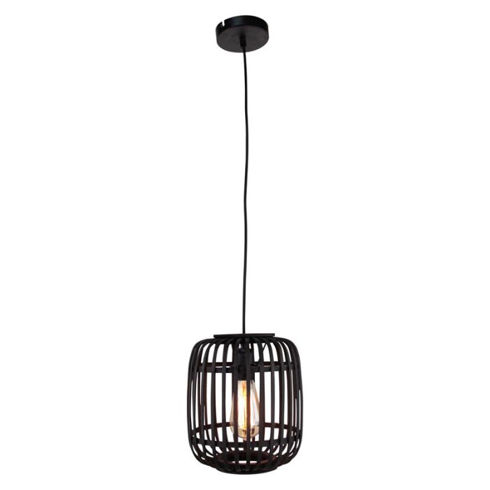 Wood pendant light black, Brain