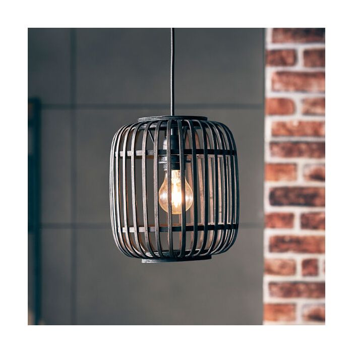 Wood pendant light black, Brain