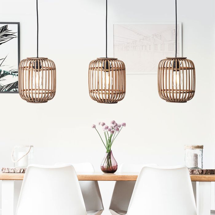 Wood pendant light brown, Brain