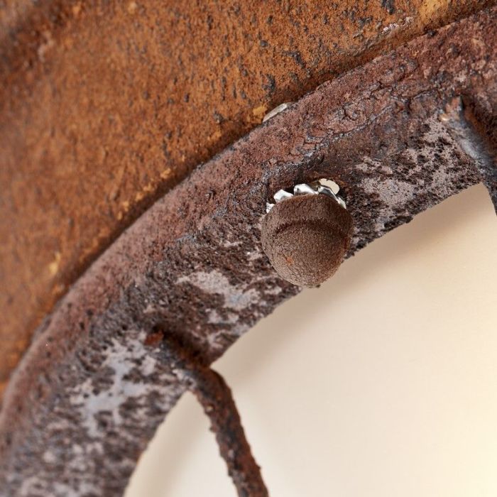 Industrial flush ceiling light rust coloured, Aoife