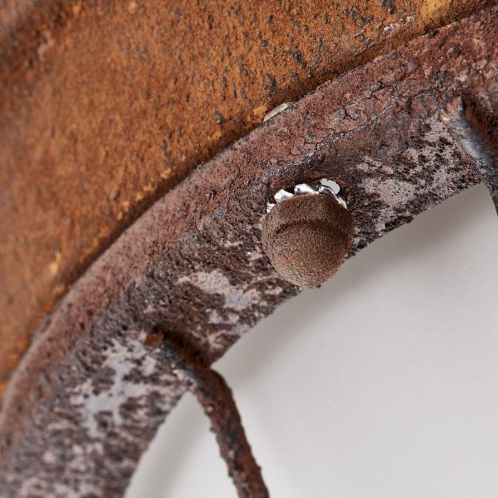 Industrial flush ceiling light rust coloured, Aoife
