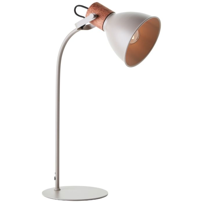 Rustic table lamp taupe, Thalina, with switch