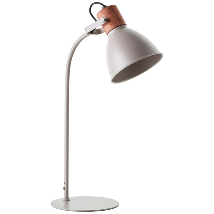 Rustic table lamp taupe, Thalina, with switch