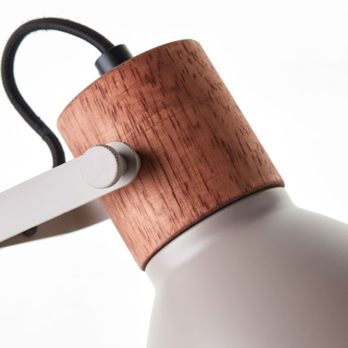 Rustic table lamp taupe, Thalina, with switch