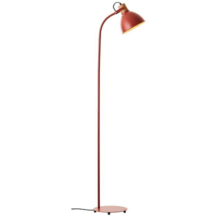 Rustic floor lamp red, Thalina, with switch