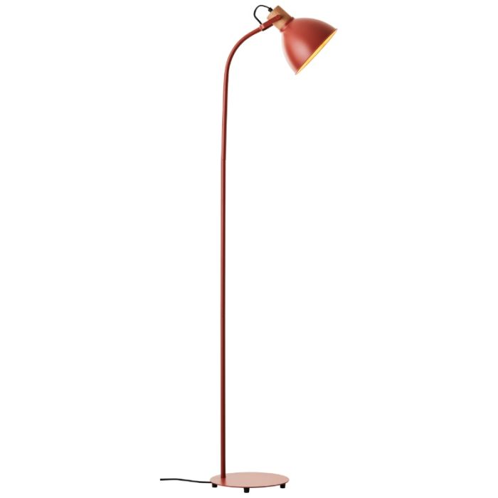 Rustic floor lamp red, Thalina, with switch
