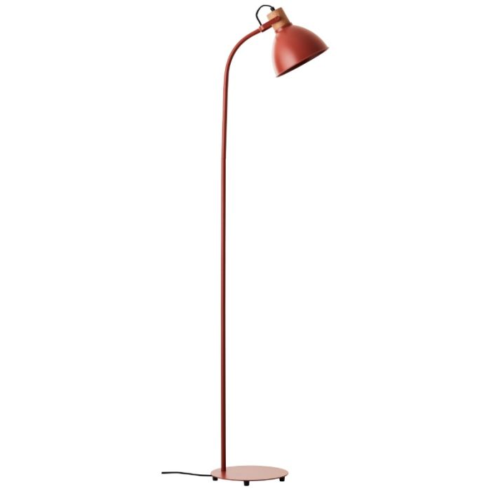 Rustic floor lamp red, Thalina, with switch