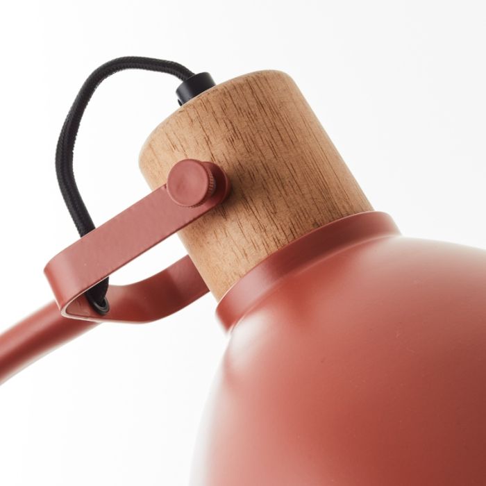 Rustic floor lamp red, Thalina, with switch