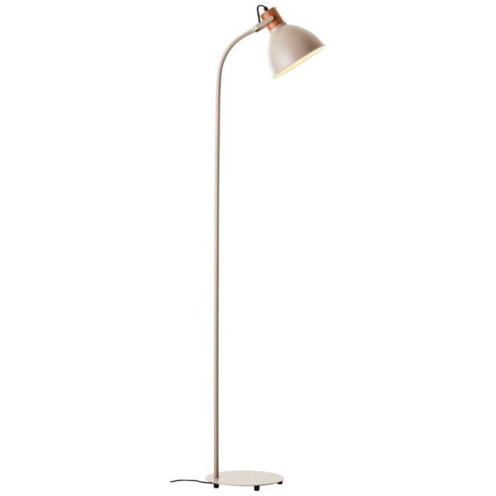 Rustic floor lamp taupe, Thalina, with switch