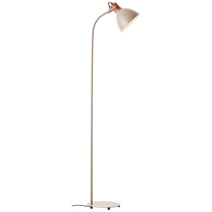 Rustic floor lamp taupe, Thalina, with switch