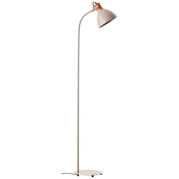 Rustic floor lamp taupe, Thalina, with switch