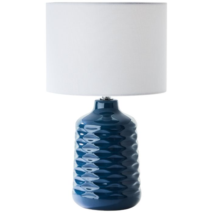 Retro table lamp blue, Roelf, with switch