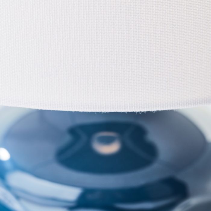 Retro table lamp blue, Roelf, with switch