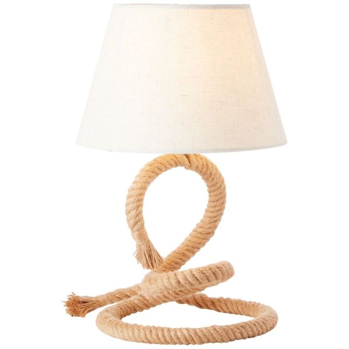 Rustic table lamp white, Boyke, with switch