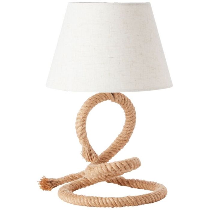 Rustic table lamp white, Boyke, with switch
