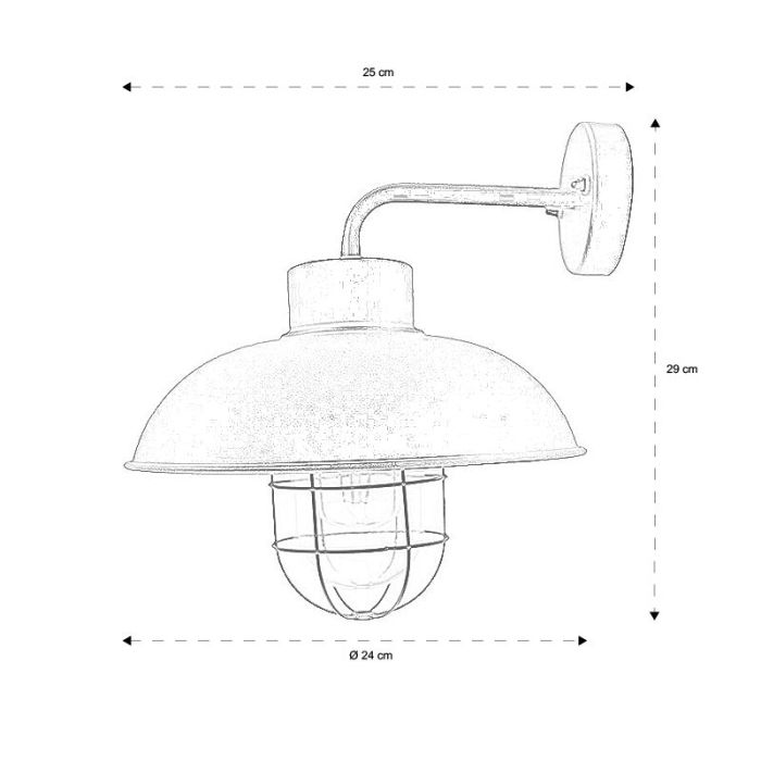 Industrial outdoor light rust coloured, Jaymiley, IP44