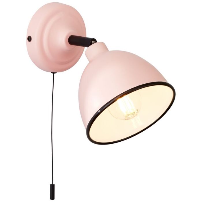 Classic wall spotlight pink, Anouk, with pull switch