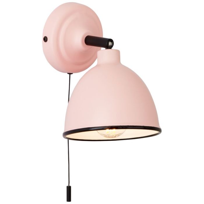 Classic wall spotlight pink, Anouk, with pull switch