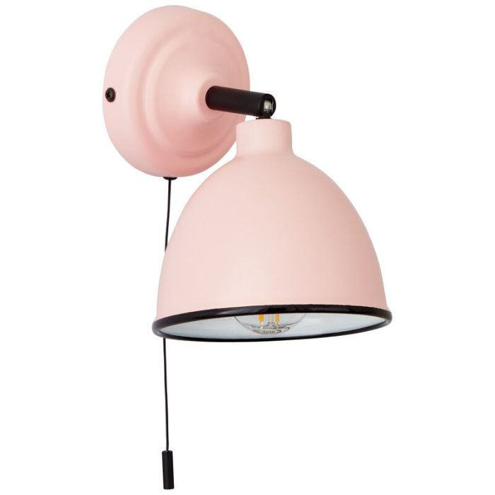 Classic wall spotlight pink, Anouk, with pull switch