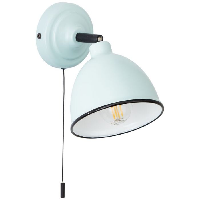 Classic wall spotlight blue, Anouk, with pull switch