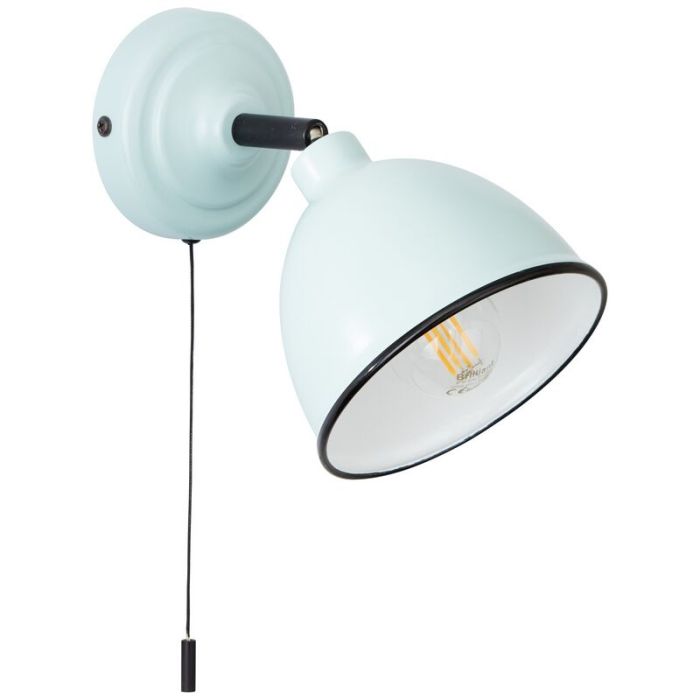 Classic wall spotlight blue, Anouk, with pull switch