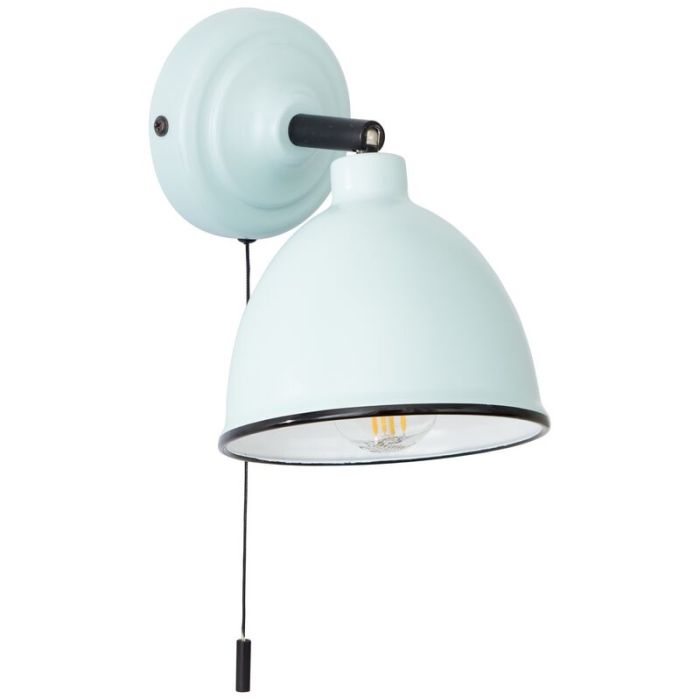 Classic wall spotlight blue, Anouk, with pull switch