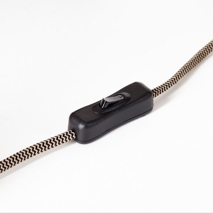 Retro table lamp black, Eliza, with switch
