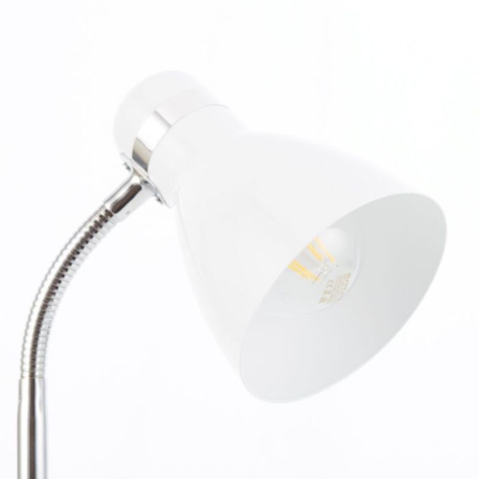Plastic desk lamp white, Santana, with switch