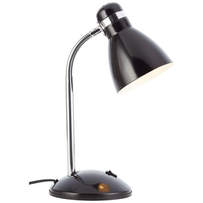 Plastic desk lamp black, Santana, with switch