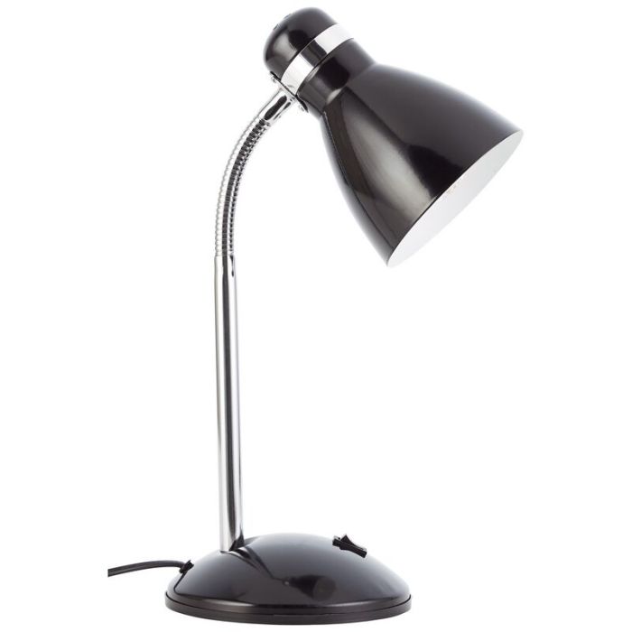 Plastic desk lamp black, Santana, with switch