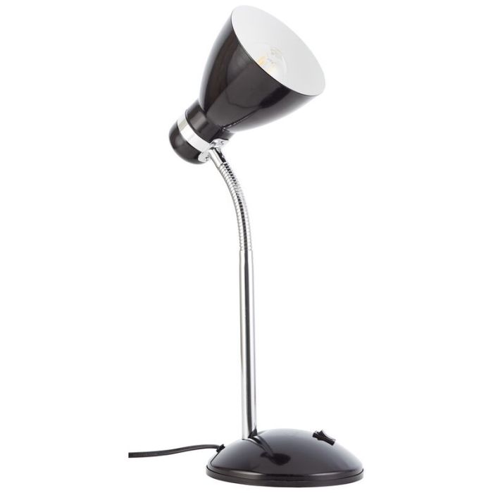 Plastic desk lamp black, Santana, with switch