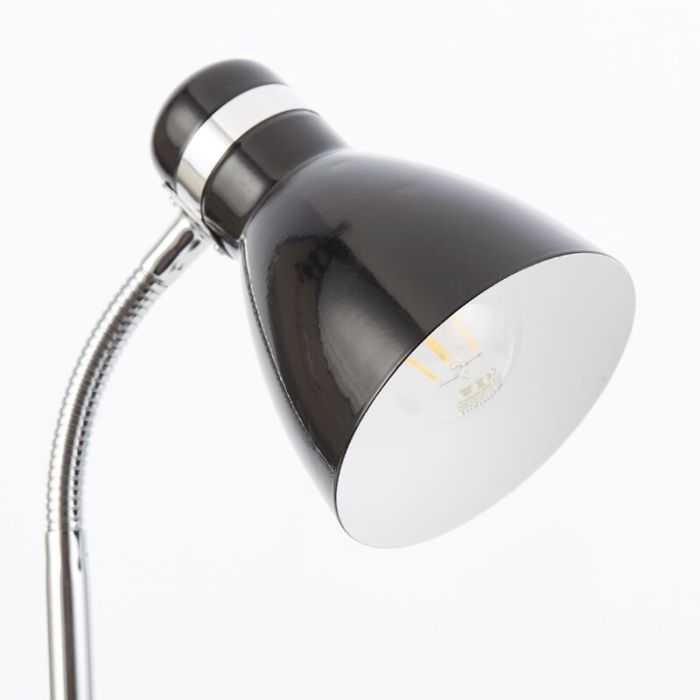 Plastic desk lamp black, Santana, with switch