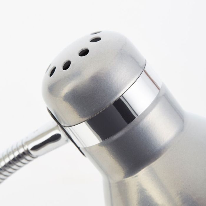 Plastic desk lamp silver, Santana, with switch