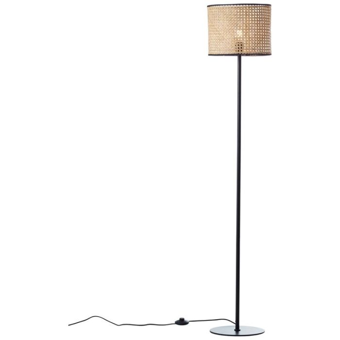 Rustic floor lamp brown, Emmelie, with switch