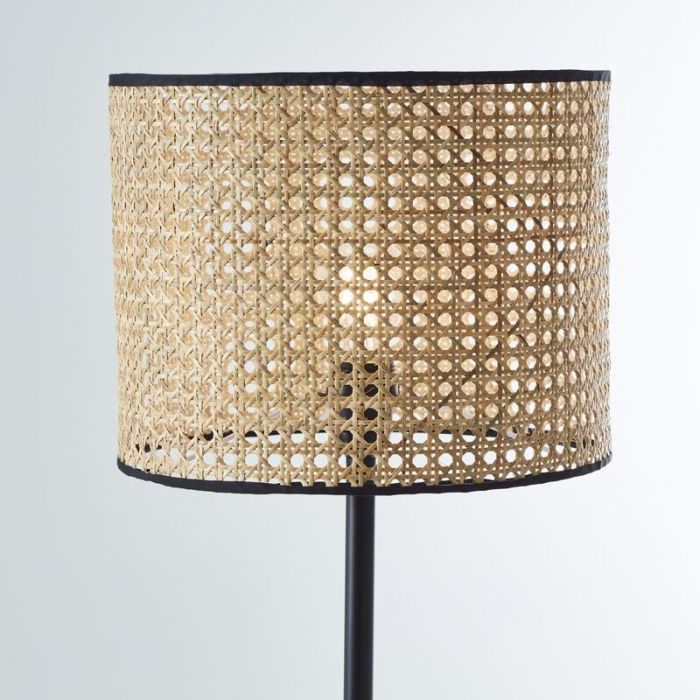 Rustic floor lamp brown, Emmelie, with switch