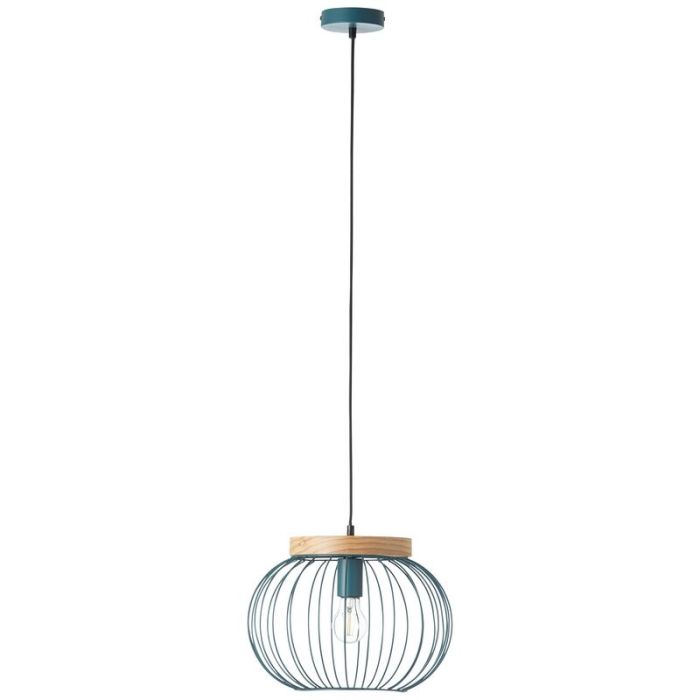 Wood pendant light blue, Donato