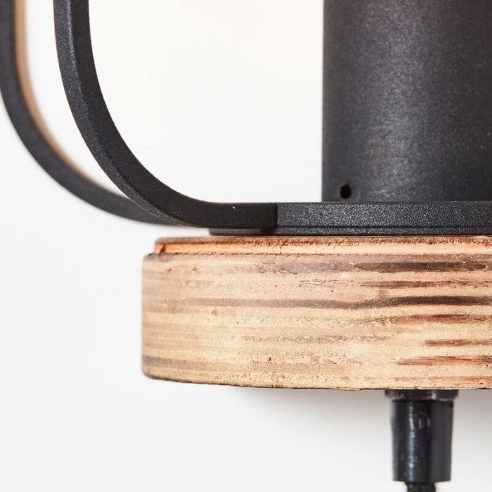 Wood wall light black, Taede, with switch