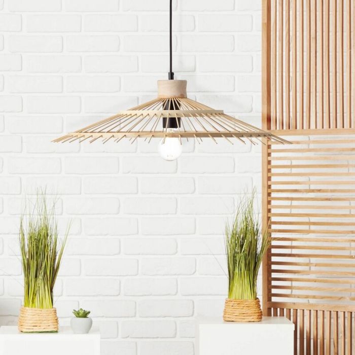 Wood pendant light black, Idris