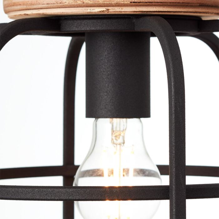 Wood pendant light black, Taede