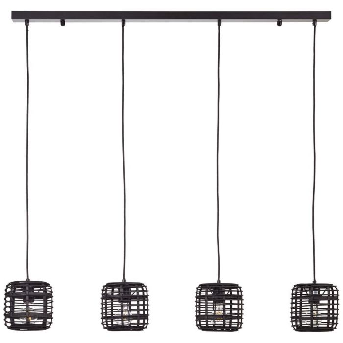 Wood pendant light black, Deacon