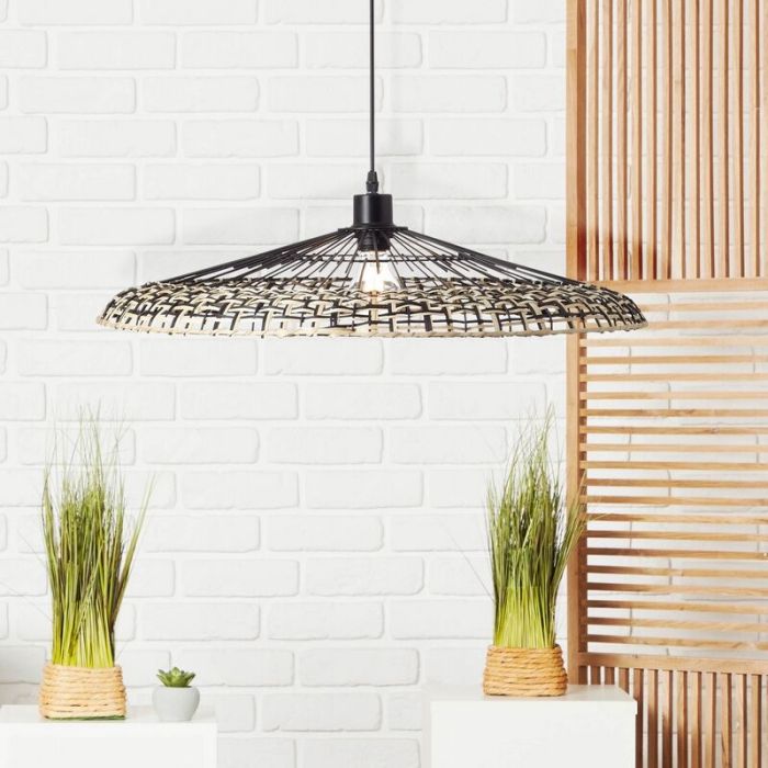 Rustic dining table hanging lamp black, Rianca