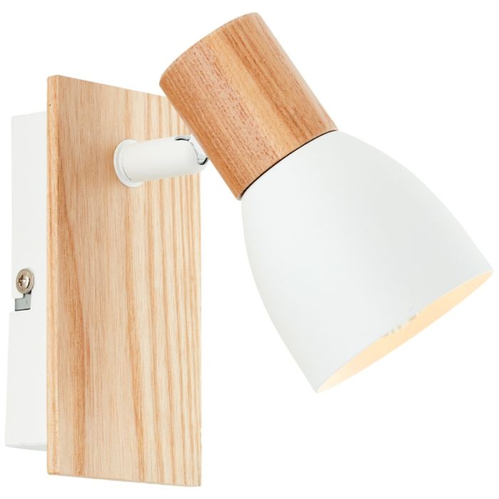 Rustic wall spotlight white, Tyrone