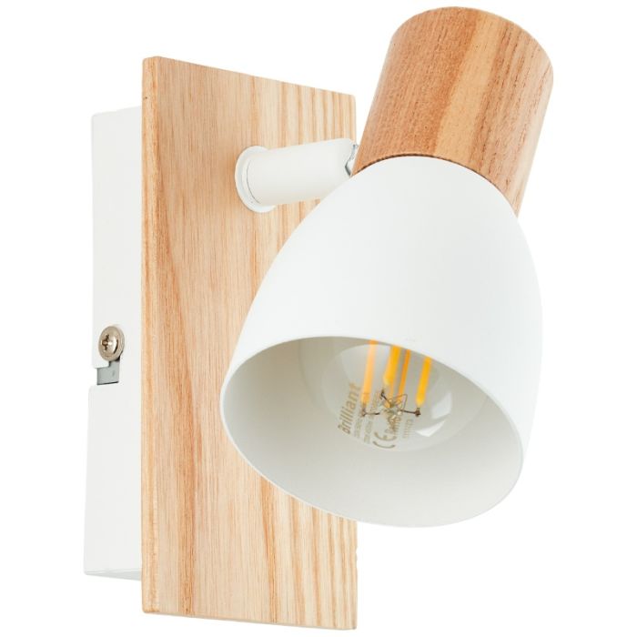 Rustic wall spotlight white, Tyrone