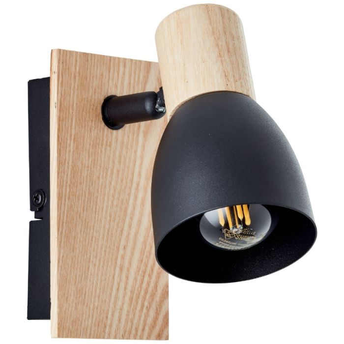Rustic wall spotlight black, Tyrone