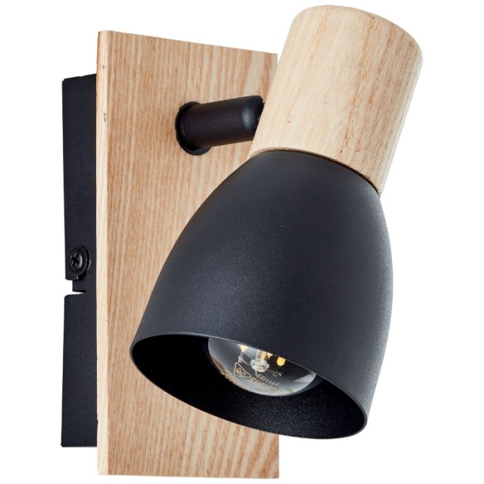 Rustic wall spotlight black, Tyrone